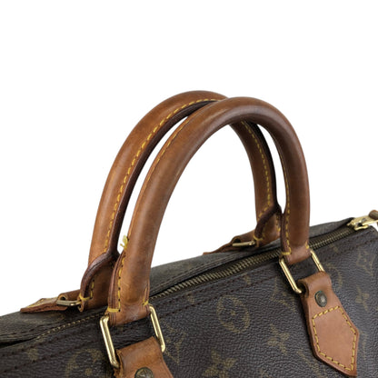 LOUIS VUITTON Monogram Small Boston bag Handbag Brown Vintage v6mtpu