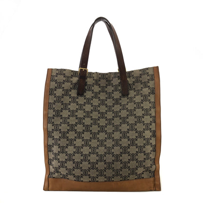 CELINE Blason Canvas Leather Totebag Brown Vintage 28perr
