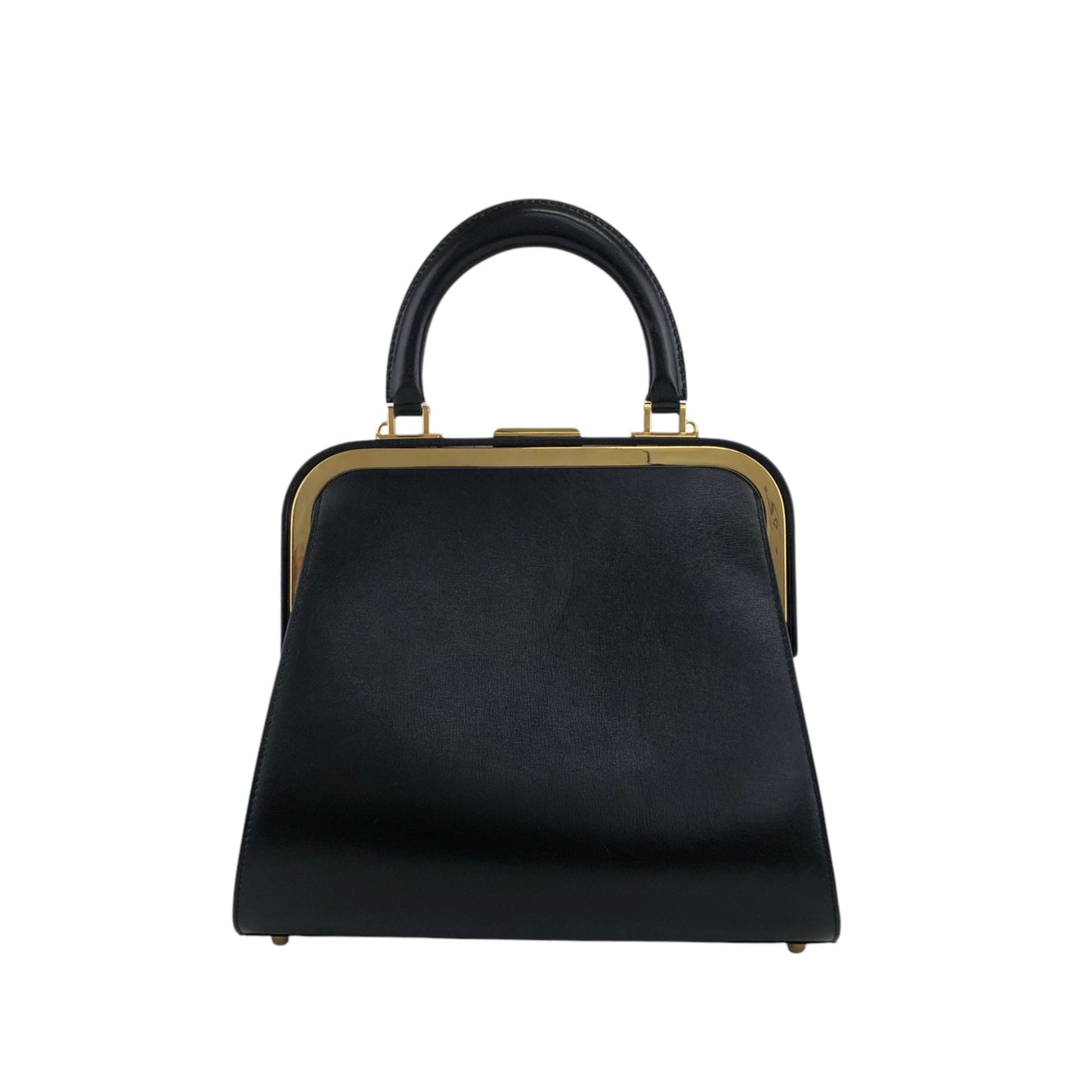 Christian Dior Metal Clasp Handbag Black Vintage 7ncfjz