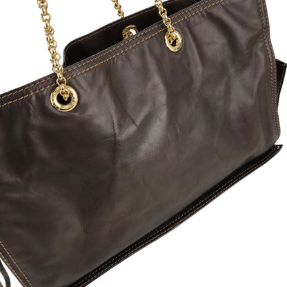 LOEWE Logo Chain Totebag Brown Vintage xy3fjn