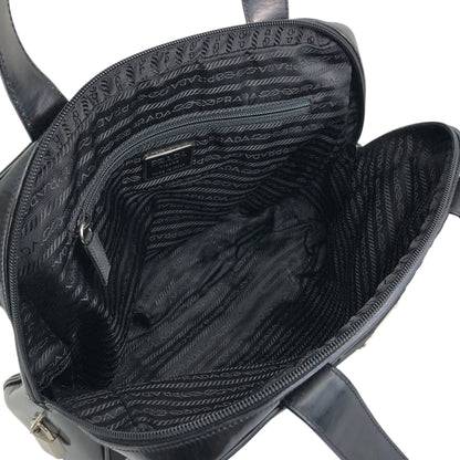 PRADA Triangle Logo Padlock Totebag Black Vintage 5g8nni