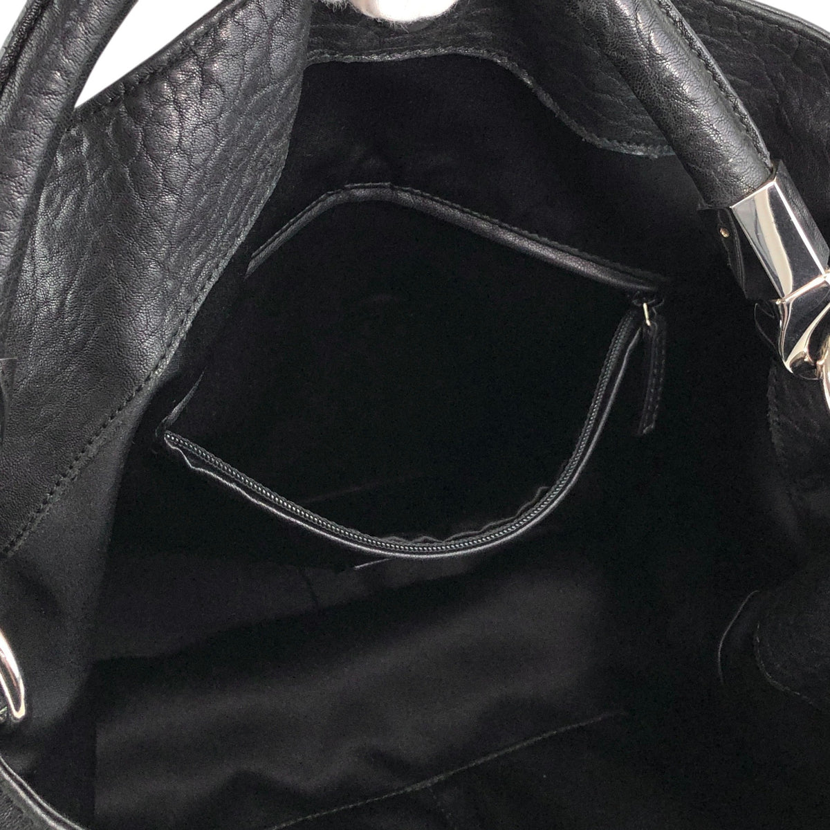 Yves Saint Laurent YSL Logo Shoulder bag Hobobag Black Vintage ib3ifn
