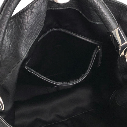 Yves Saint Laurent YSL Logo Shoulder bag Hobobag Black Vintage ib3ifn