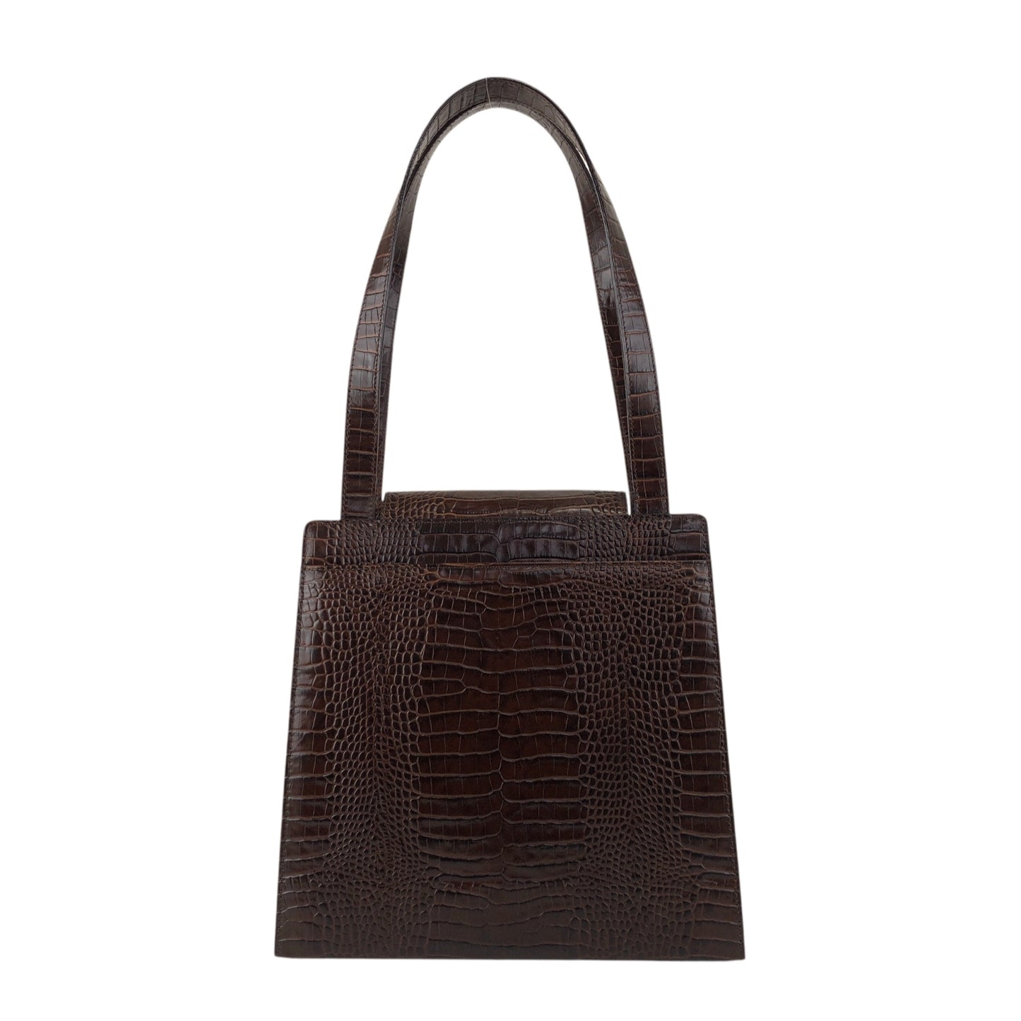 Yves Saint Laurent YSL Logo Handbag Brown Vintage 2xrtap