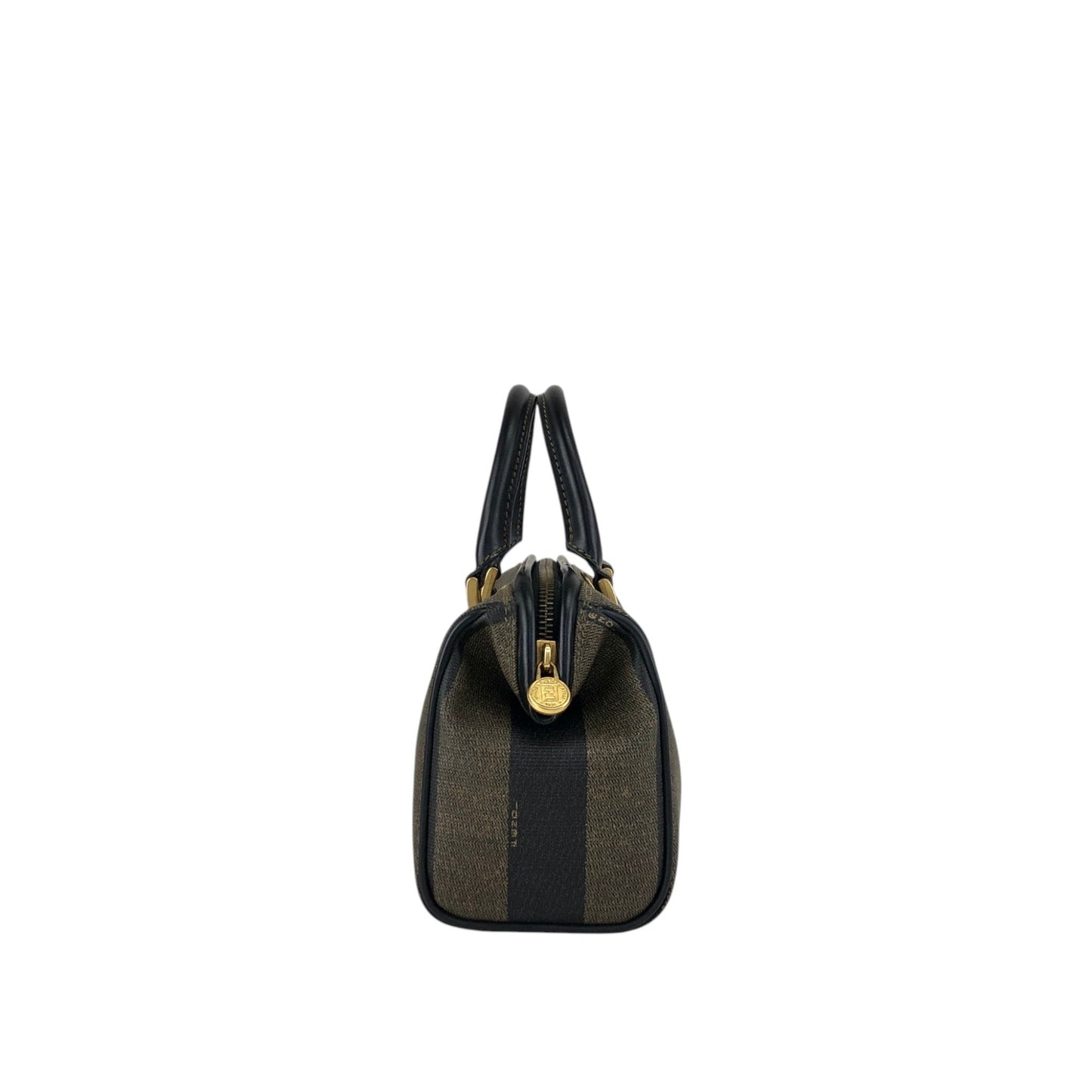 FENDI Pecan Logo Handbag Brown Vintage jfx52s
