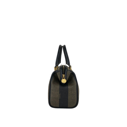 FENDI Pecan Logo Handbag Brown Vintage jfx52s