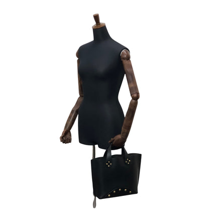 CELINE Blason Handbag Black Vintage rg3vnu