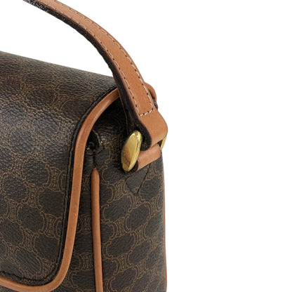 CELINE Macadam Blason Shoulder bag Brown Vintage bgeuwn