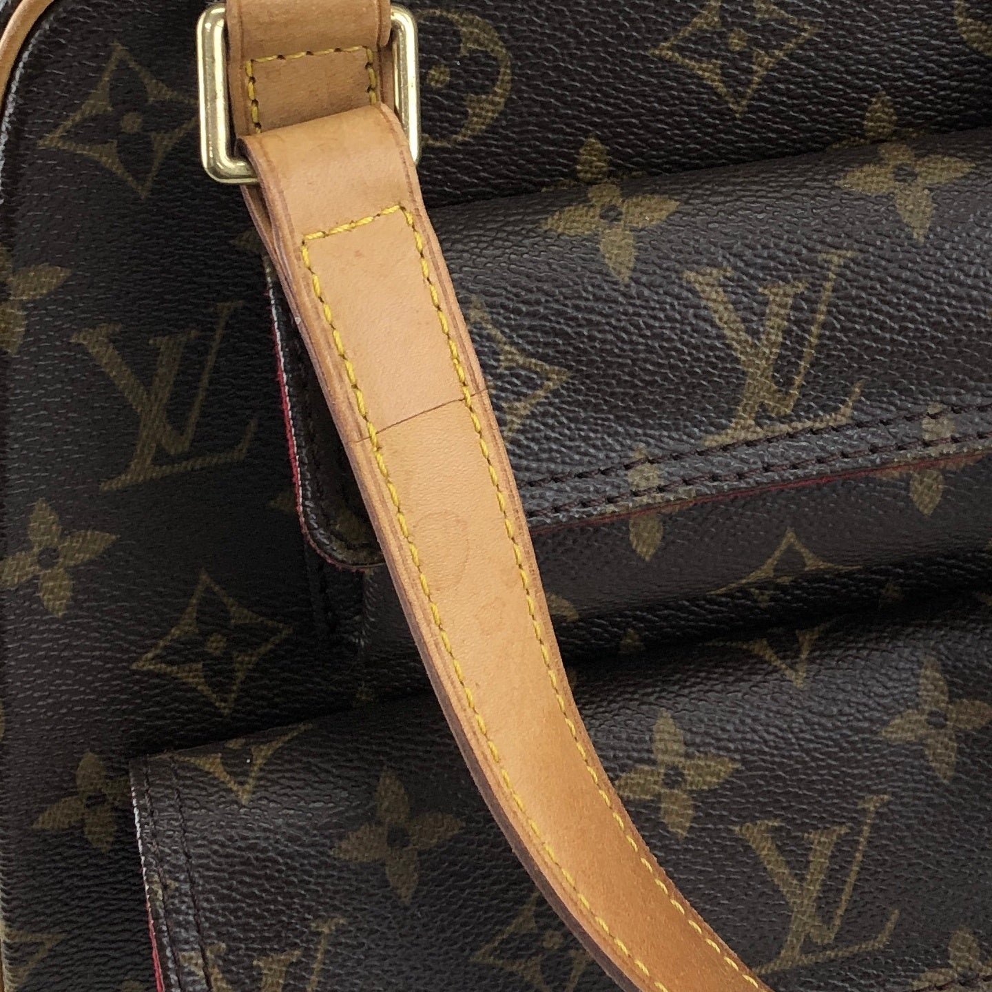 LOUIS VUITTON Monogram Handbag Brown M51161 Vintage bfxwva