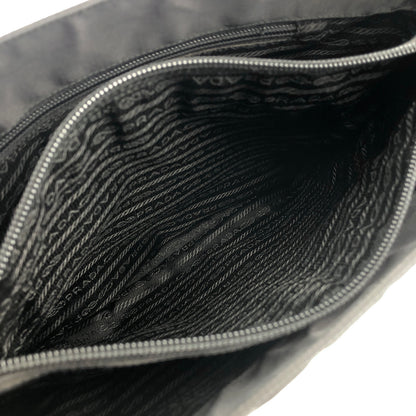 PRADA Triangle Logo  Nylon Handbag Black Vintage a3ew6f