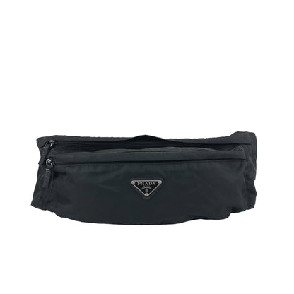 PRADA Triangle Logo Sling bag Black Vintage cxunf7