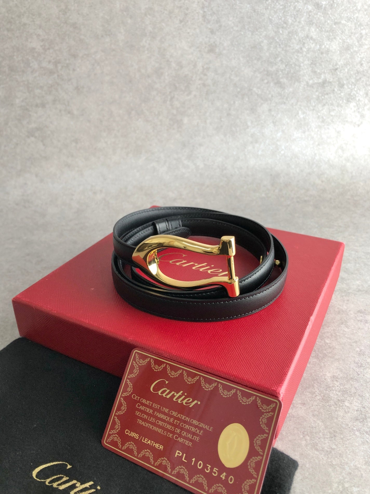 Cartier Belt Black Vintage ieh2c2