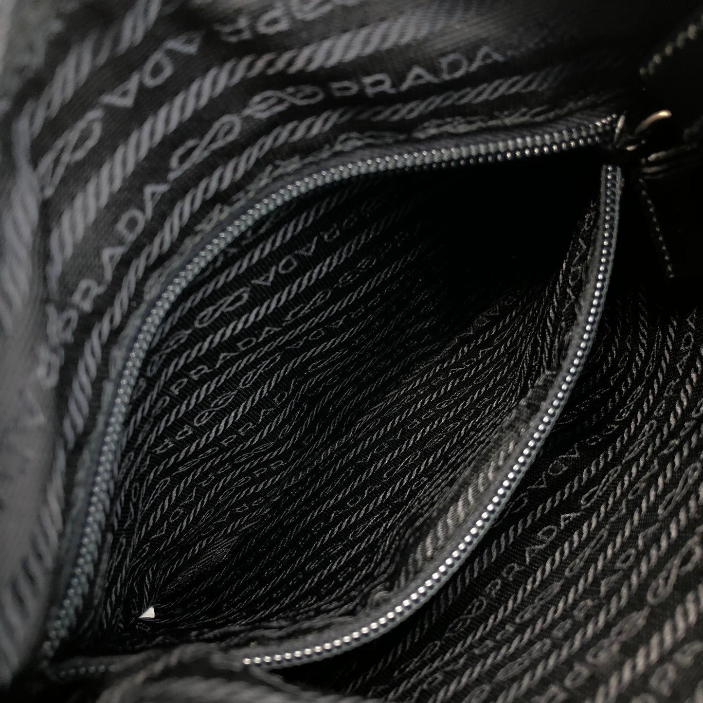 PRADA Triangle Logo Front Buckle Shoulder bag Black Vintage cxgmd6