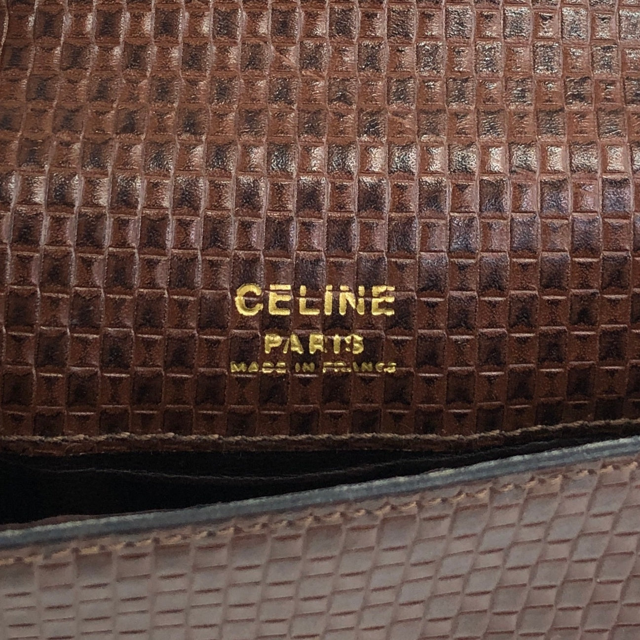 CELINE Triomphe Small Shoulder bag Brown Vintage mgieg8