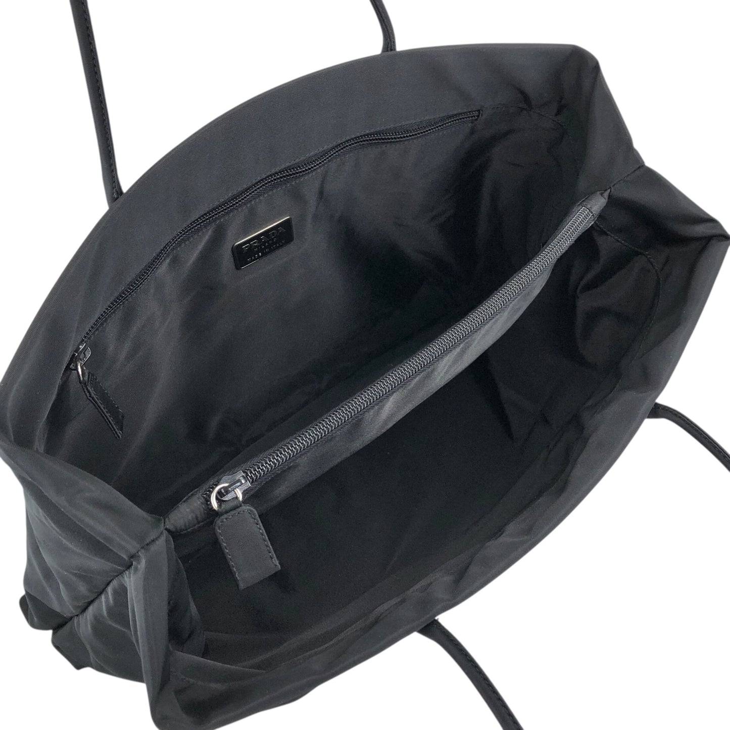 PRADA Tessuto Triangle Logo Totebag Black Vintage mi5jiw