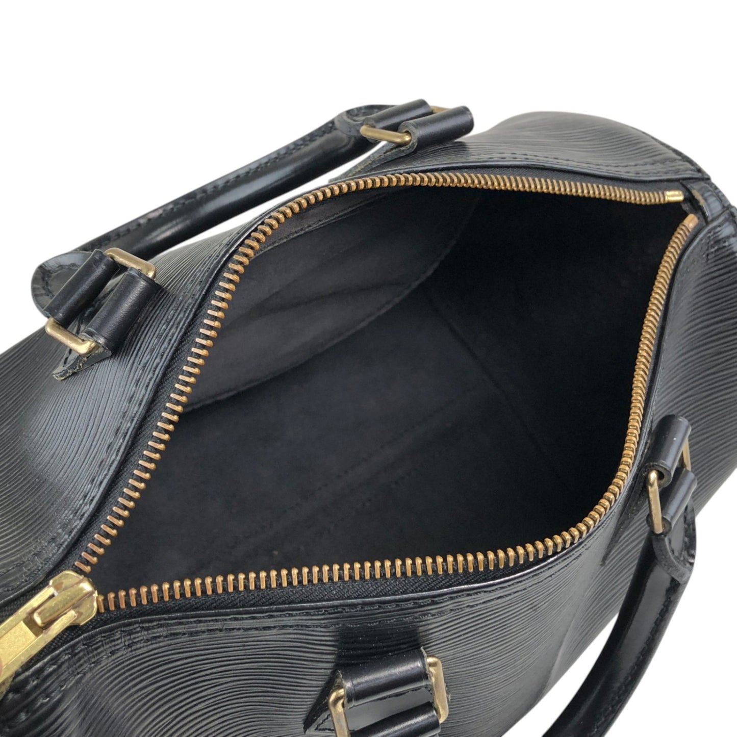 LOUIS VUITTON Epi Small Boston bag Handbag Black Vintage fd7wa4