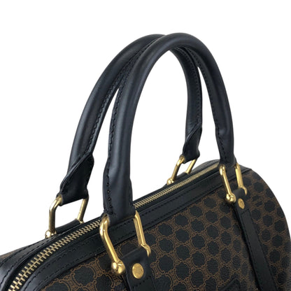 CELINE Macadam Blason Two-way Small Boston bag Shoulder bag Black Vintage 2urwut