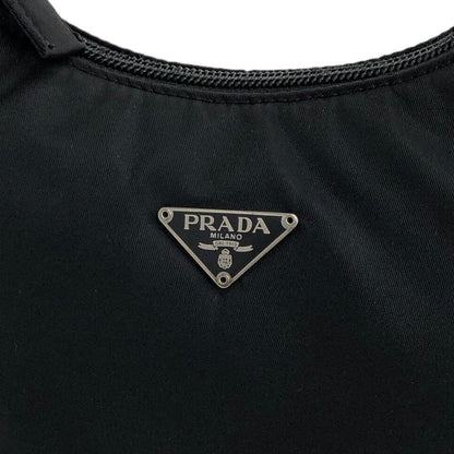 PRADA Triangle Logo Small Handbag Black Vintage bjmjhh