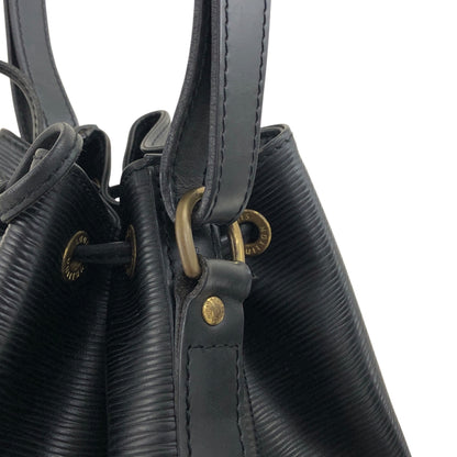 LOUIS VUITTON Epi Drawstring Shoulder bag Black Vintage d2i73r