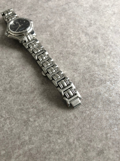 GUCCI Logo Quartz Watch Silver 9040L Vintage hmjs4w