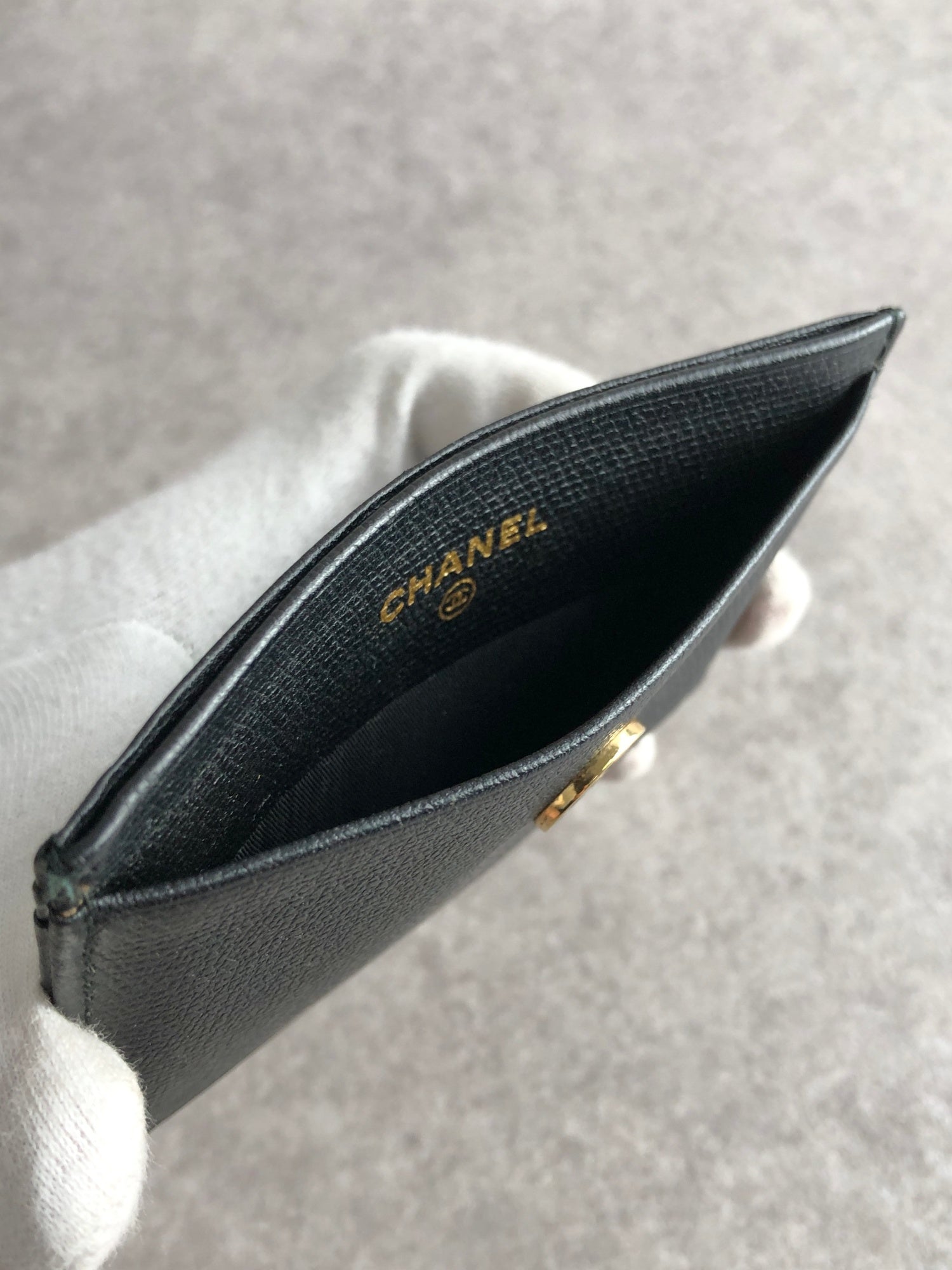 CHANEL Coco Mark Card holder Black Vintage 2wbjut – VintageShop solo