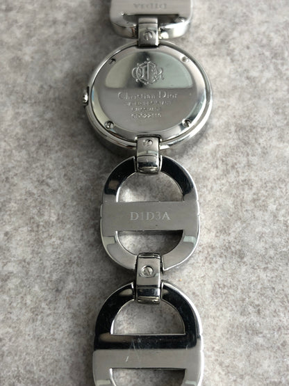 Christian Dior Logo Quartz Watch Silver CD022110 FA4647 Vintage drenb7