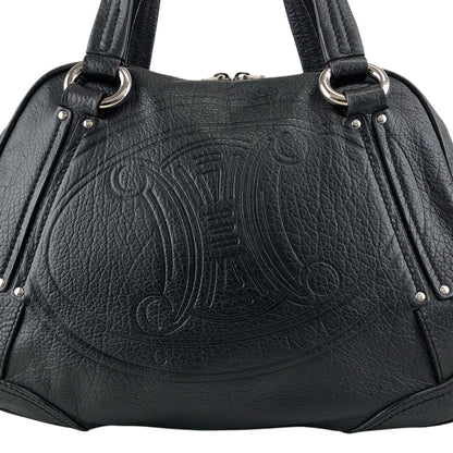 CELINE Blason Small Boston bag Handbag Black Vintage 2bg7ri