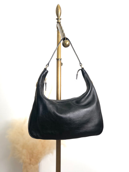 GUCCI Shoulder bag Hobobag Black Vintage 532brj