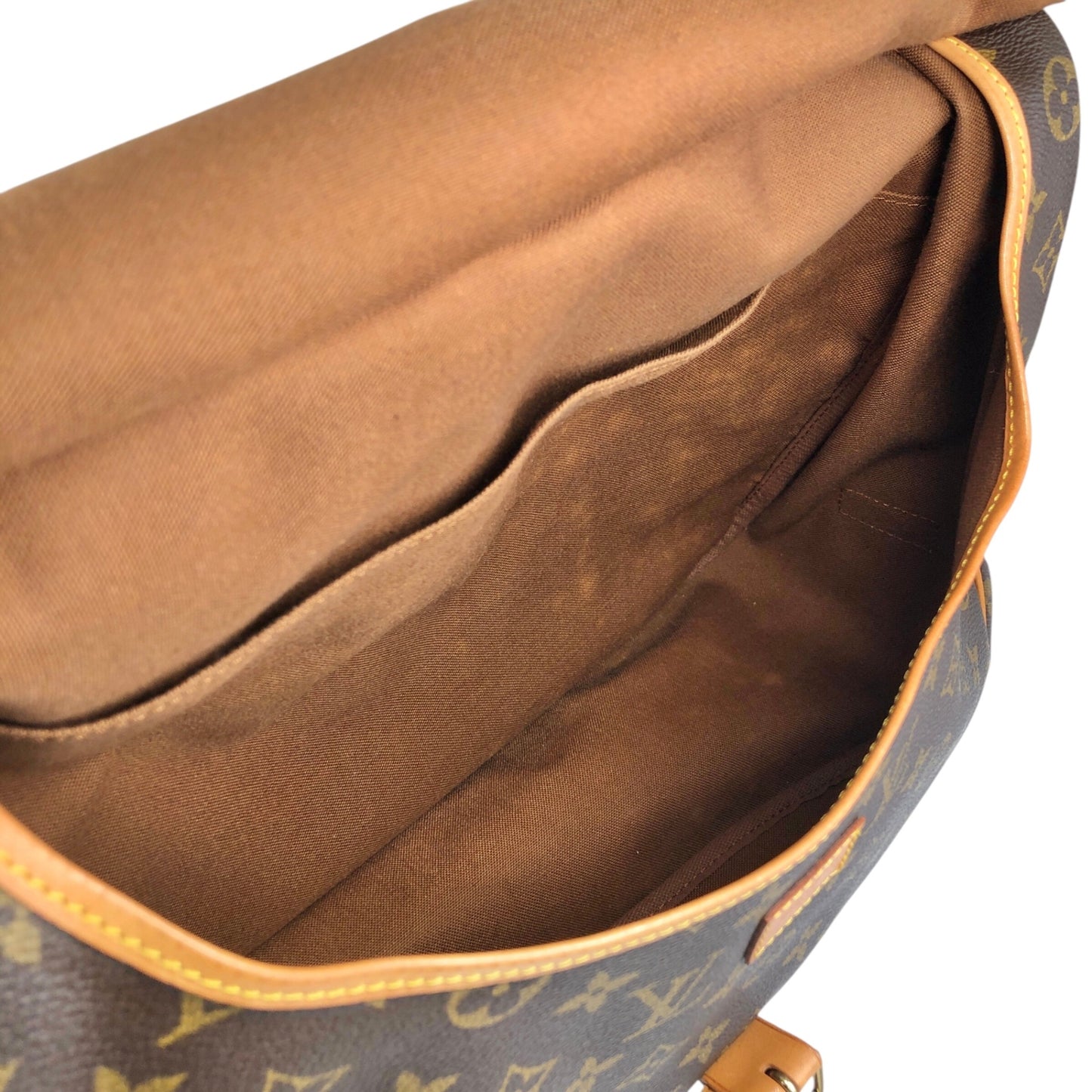 LOUIS VUITTON Monogram 單肩包 棕色 復古 fya5dp
