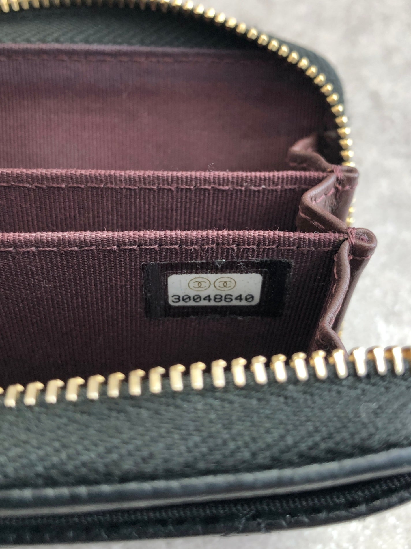 CHANEL Coco Mark Coin Purse Black Vintage fputsn