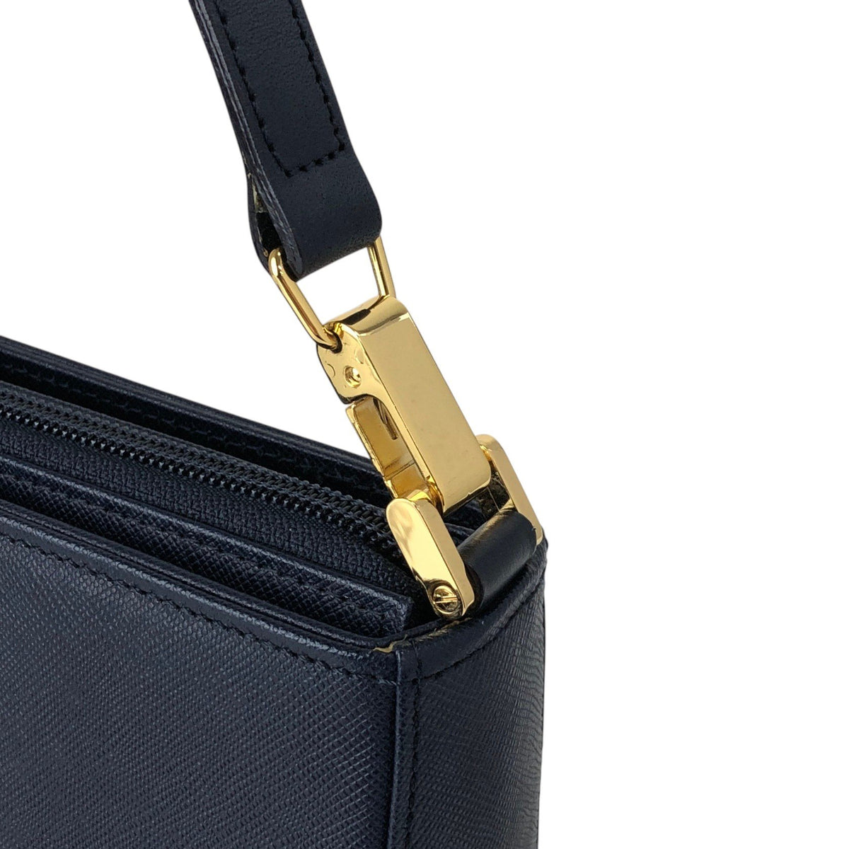 BURBERRY Logo Shoulder bag Navy Vintage 3fb5v6