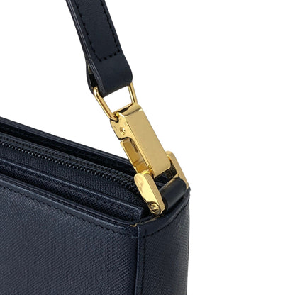 BURBERRY Logo Shoulder bag Navy Vintage 3fb5v6