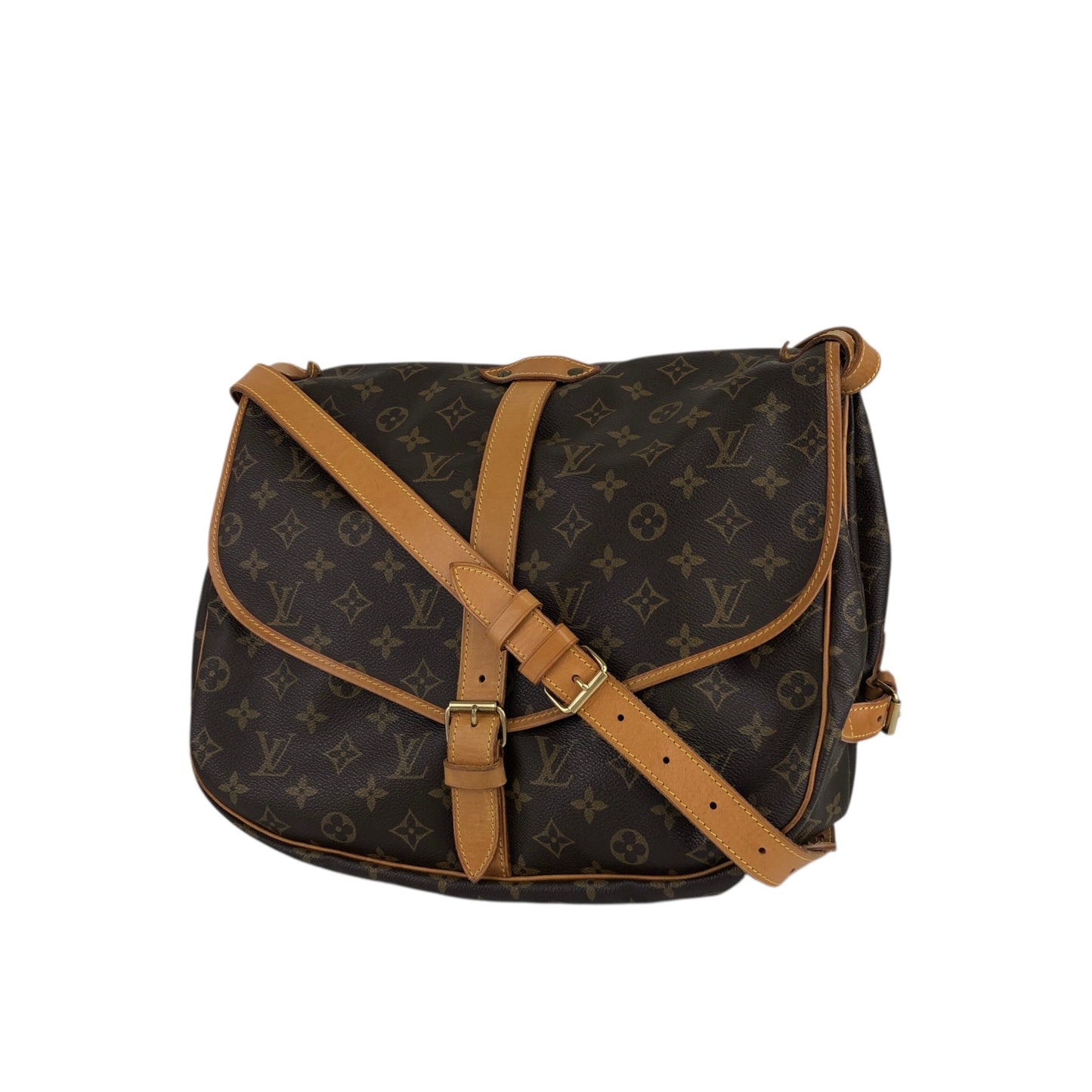LOUIS VUITTON Monogram 單肩包 棕色 復古 fya5dp