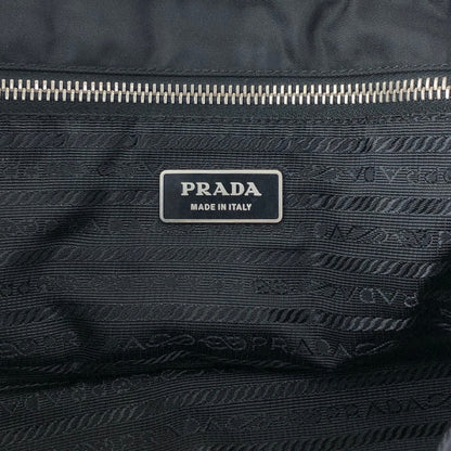 PRADA Tessuto Triangle Logo Shoulder bag Black Vintage g5c3is