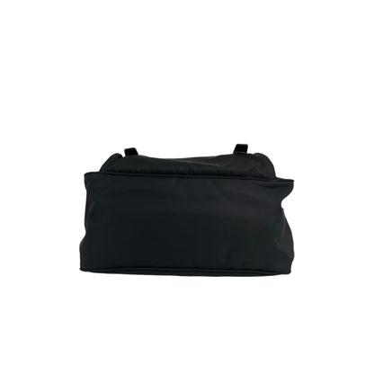 PRADA Triangle Logo Front Buckle Shoulder bag Black Vintage b2kema
