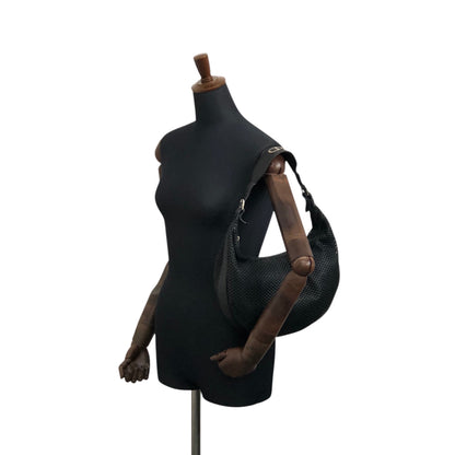 Christian Dior CD Logo Shoulder bag Hobobag Black Vintage psjdu3