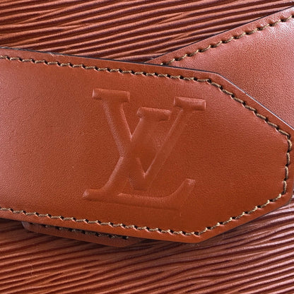 LOUIS VUITTON Epi Drawstring Shoulder bag Brown Vintage ij3uzs