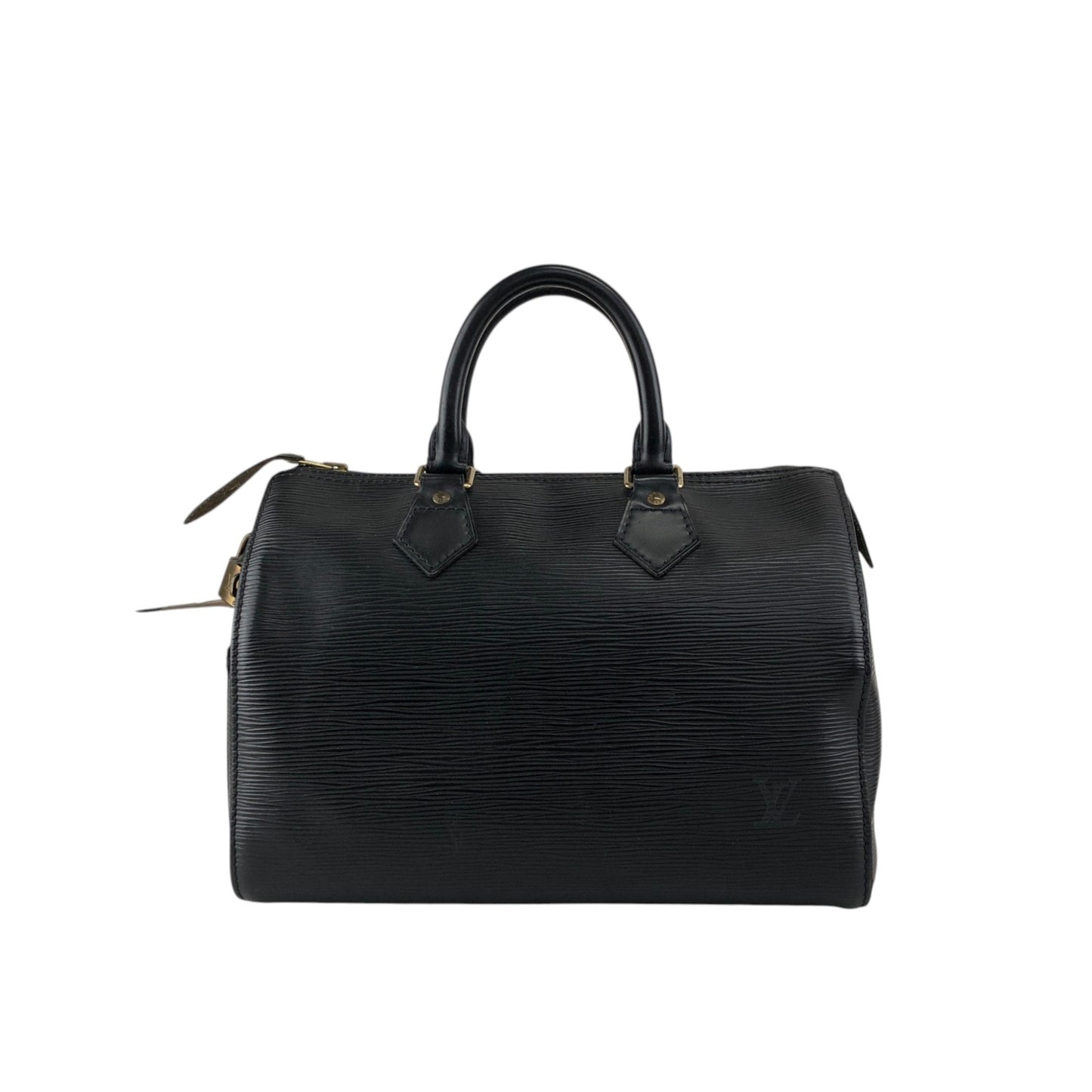 LOUIS VUITTON Epi Small Boston bag Handbag Black Vintage abz8nz