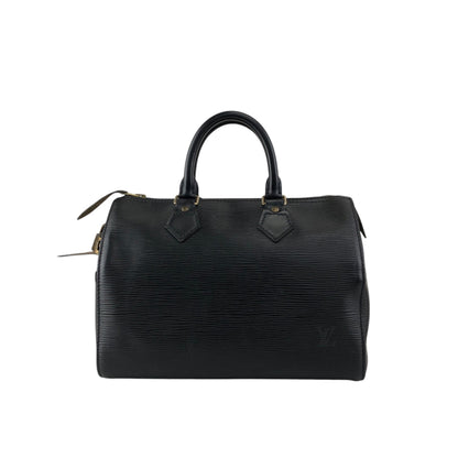 LOUIS VUITTON Epi Small Boston bag Handbag Black Vintage abz8nz