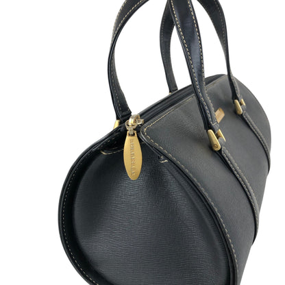 BURBERRY Logo Handbag Black Vintage vmkueb