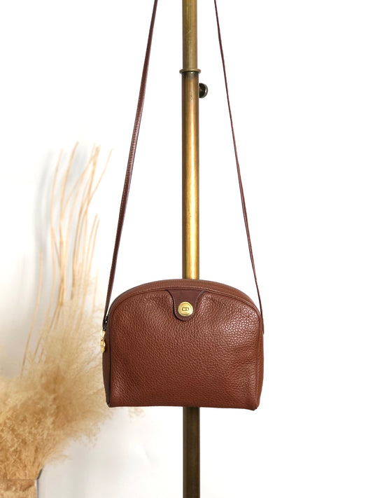 Christian Dior CD Logo Small Shoulder bag Brown Vintage 5tbhx8