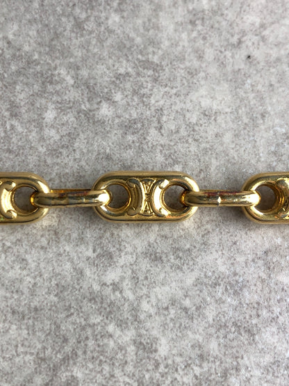 CELINE Blason Bracelet Gold Vintage 2hvthu