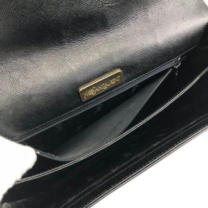 Yves Saint Laurent YSL Logo Shoulder bag Black Vintage kua56p