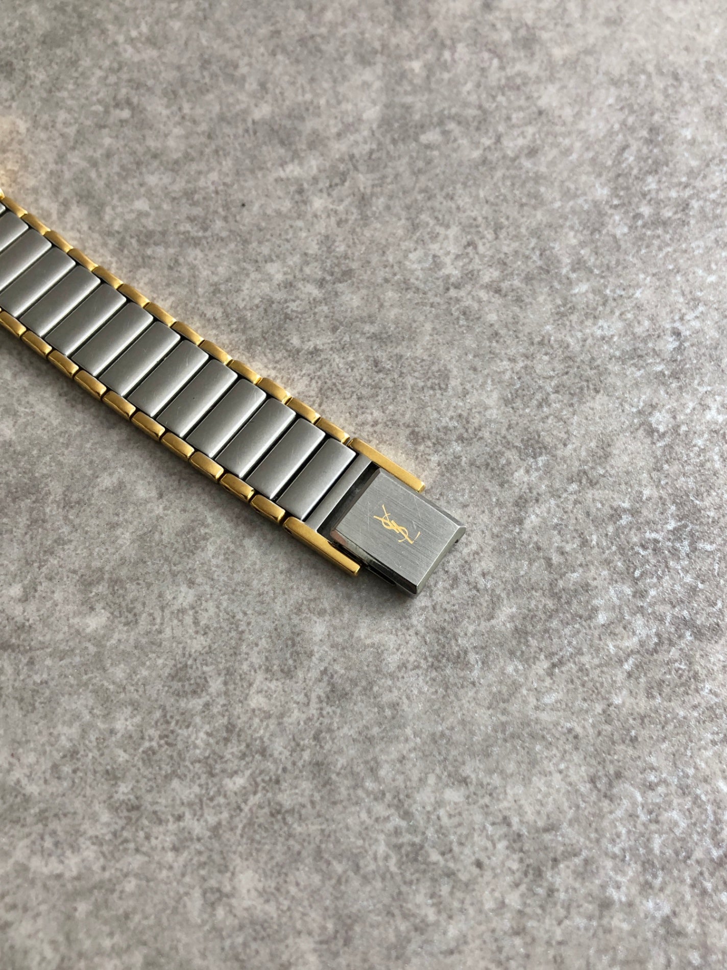 Yves Saint Laurent Quartz Watch Silver×Gold 2200-225481 Vintage dyfztf