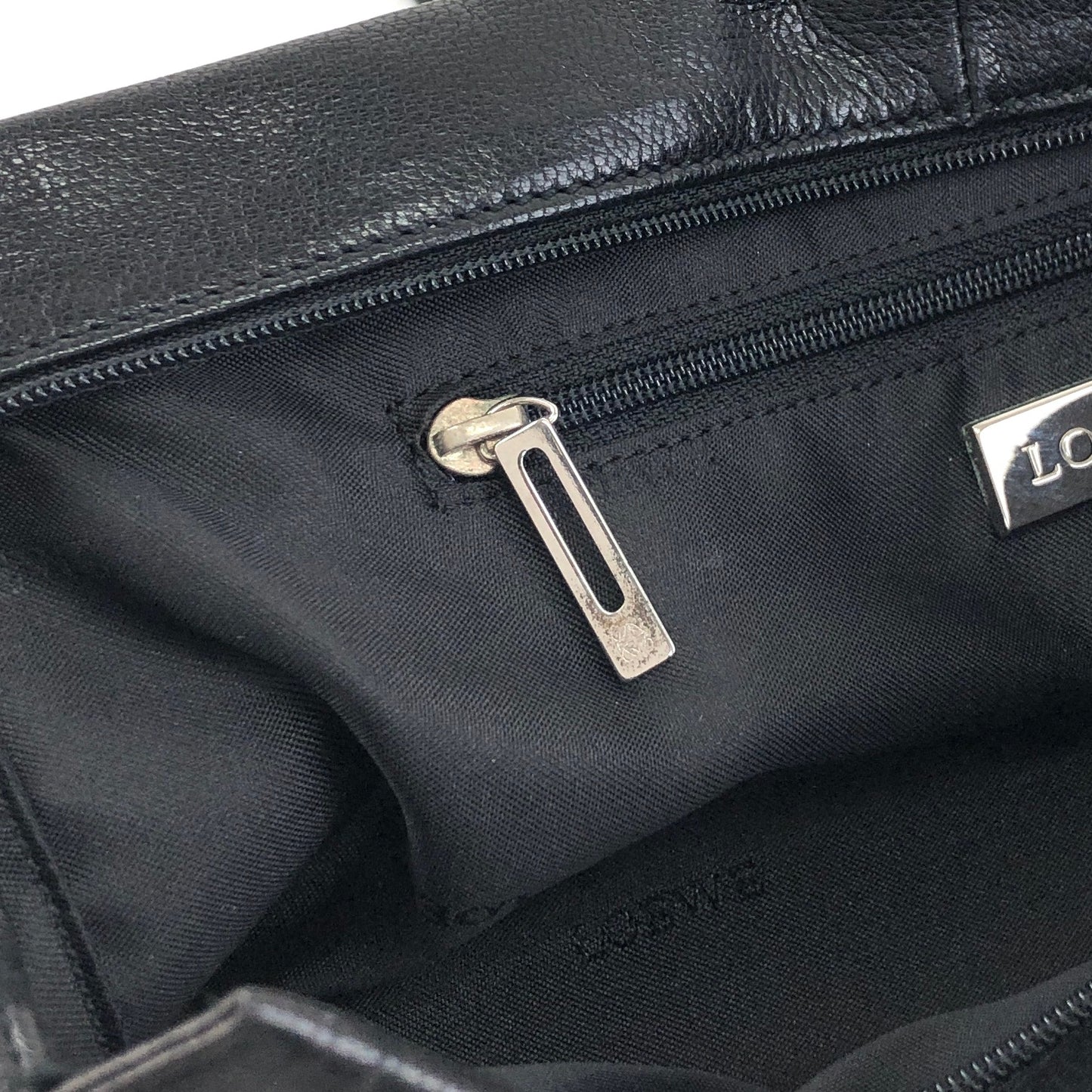 LOEWE Anagram Handbag Black Vintage sf28ij