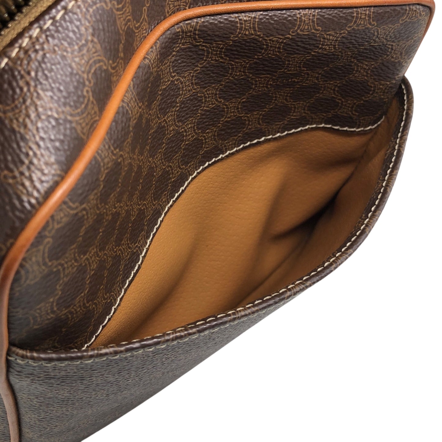 CELINE Macadam Shoulder bag Brown Vintage 6yth7d