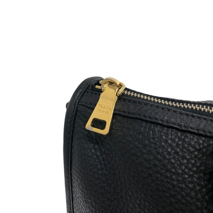 PRADA Logo Two-way Small Boston bag Shoulder bag Black Vintage h5k5fy
