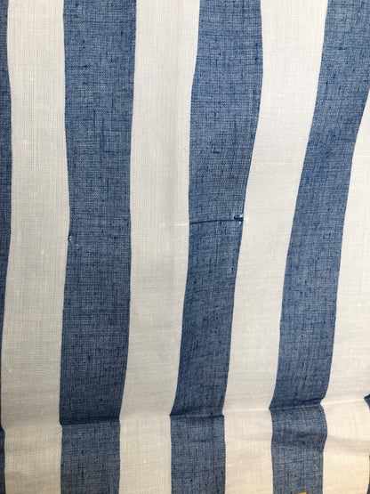 CHANEL Logo  Scarf Blue×White CottonVintage hxte7s