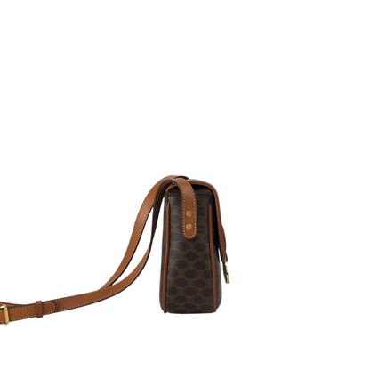 CELINE Horse Bit Shoulder bag Brown Vintage gth7ry