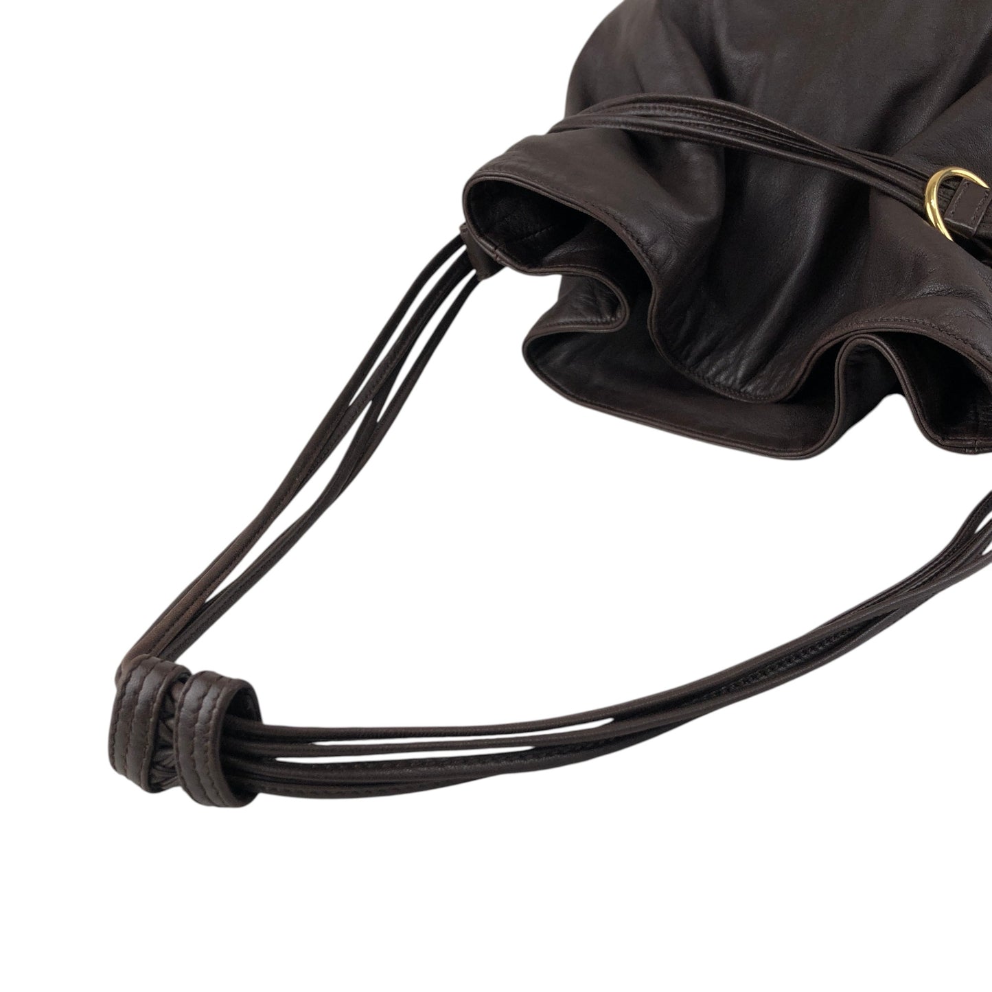 LOEWE Anagram Drawstring Shoulder bag Brown Vintage 7ep7z7